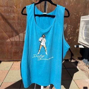 Dirty Business Graphic Blue Tank Top, By Port and Company -Size 3XL